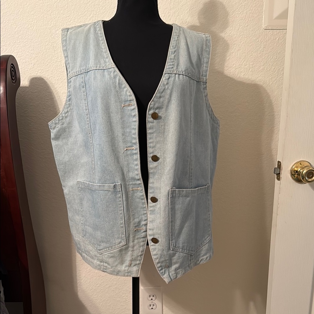 Light Blue Denim Vest